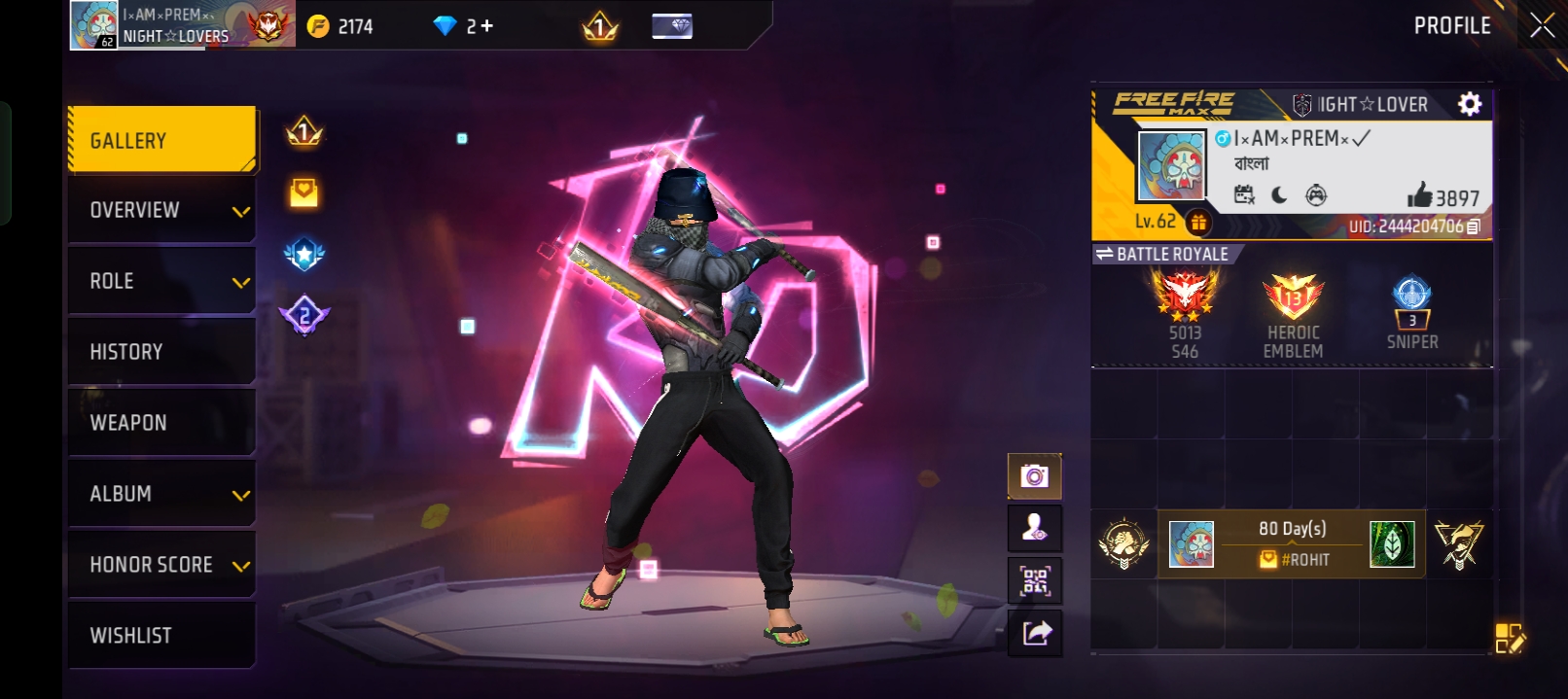 Prem Free Fire Profile